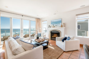 Living Room with Ocean Views Malibu Beach House