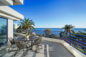 upper deck with ocean views at la costa beach malibu home for sale