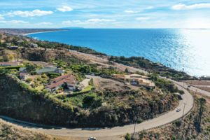 street of land for sale with ocean views in encinal canyon malibu california