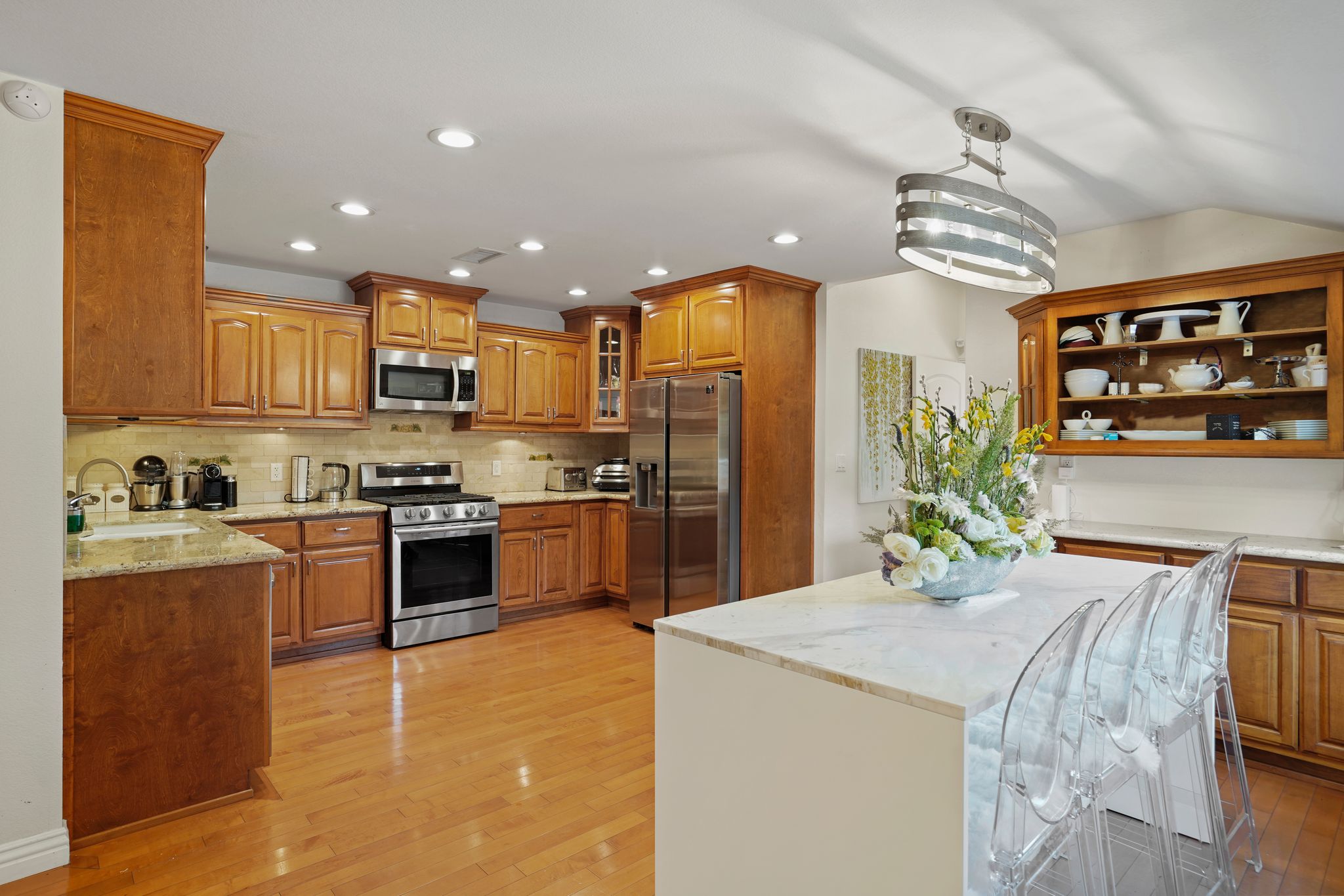 Kitchen in home in Brentwood, Los Angeles