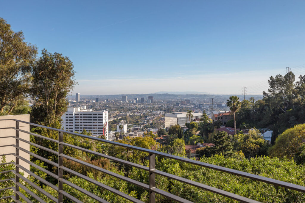 View of Los Angeles from a Balcony in Hollywood
