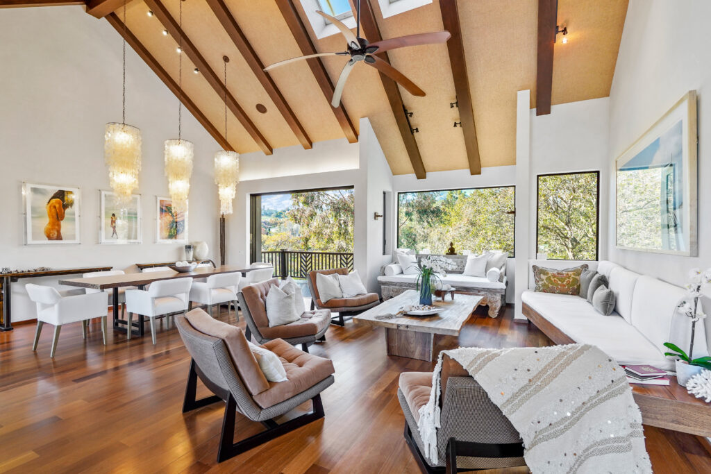 Living Room and Dining Room in Malibu, California