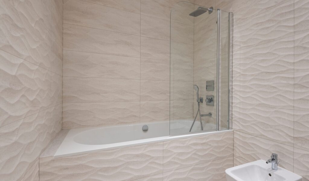 Textured Tile Bathroom